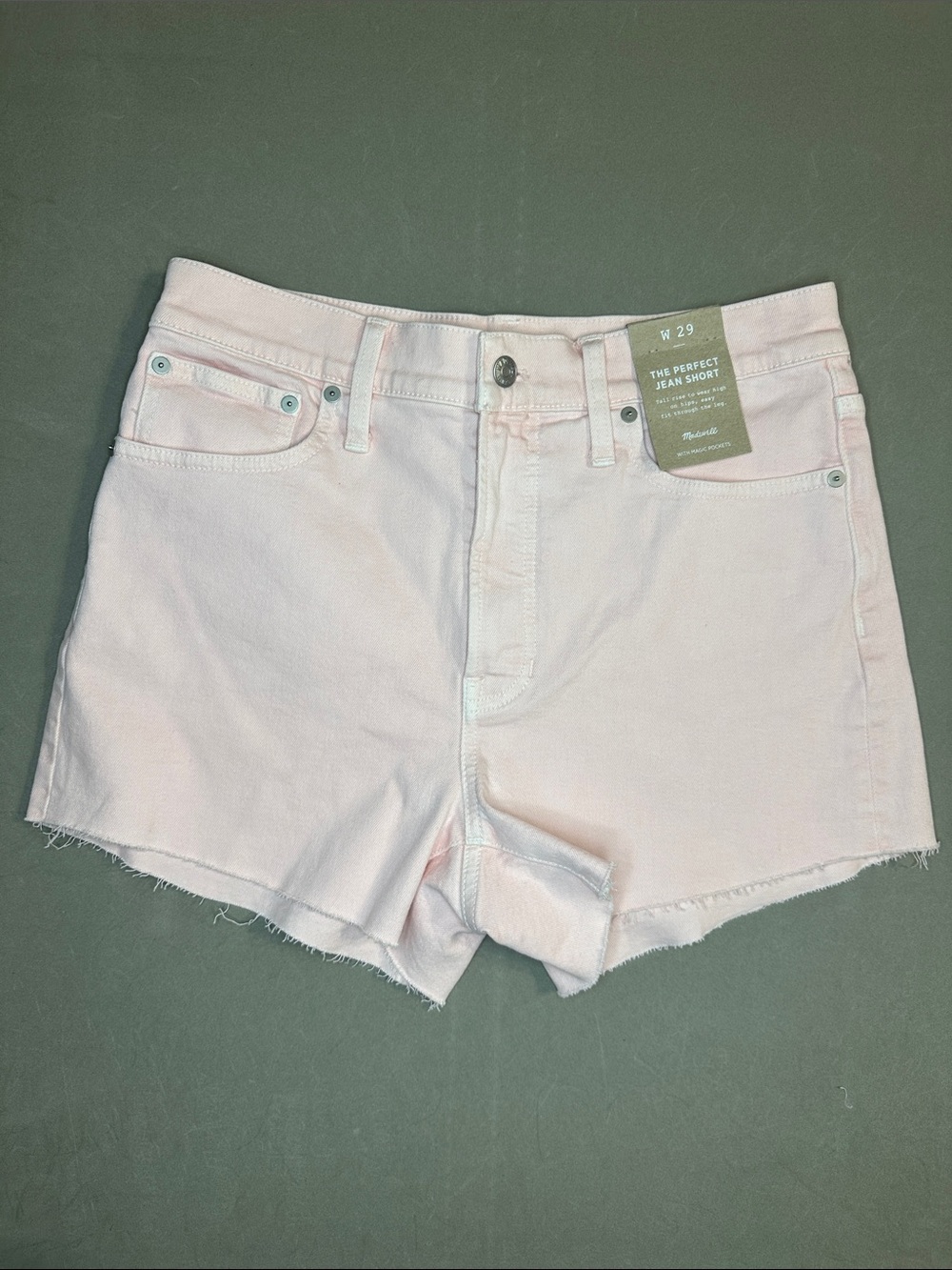 Madewell The Perfect Jean Short in Light Pink - W29 NWT